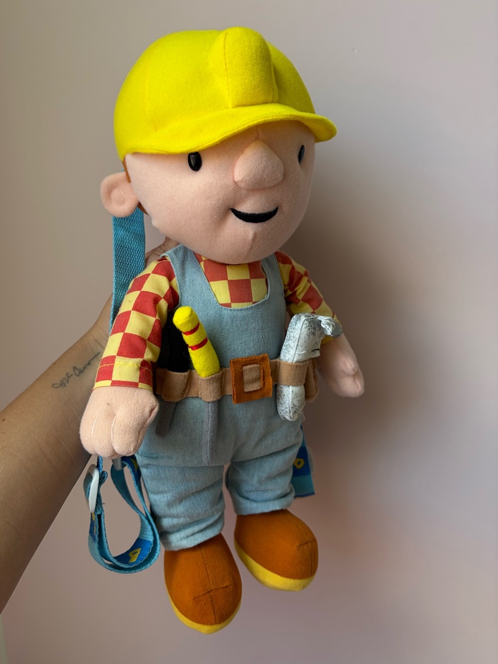 Vintage 2002 Bob The Builder Plush Backpack